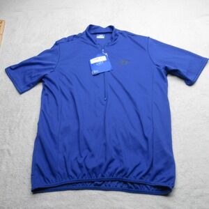 Performance Classic Cycling Jersey Men Large Royal Blue Short Sleeve 1/2 Zip NWT